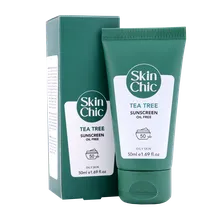 ضد آفتاب پوست چرب SPF50 اسکین شیک | Skin Chic SPF50 Tea Tree Sunscreen Cream