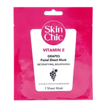 ماسک ورقه ای ویتامین ای و انگور اسکین شیک | Skin Chic Vitamin E And Grapes Facial Sheet Mask