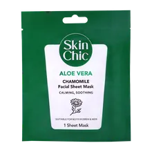 ماسک ورقه ای آلوئه ورا و بابونه اسکین شیک | Skin Chic Aloe Vera And Chamomile Facial Sheet Mask