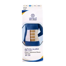 شکم بند ساده کرم قابل تنظیم طب و صنعت کد 60320 | Elastic Abdominal Binder Teb & Sanat