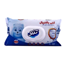 دستمال مرطوب آنتی باکتریال بدون عطر تنو | Antibacterial Perfume-free Wet Wipe - Teno
