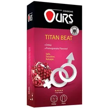 کاندوم تاخیری انار Titan Beat اورز 12 عددی | Titan Beat 12 Pcs Delay Condom - Ours