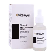 سرم لایه بردار گلیکولیک اسید تایم ویت ویتالیر | Vitalayer Timevit Glycolic Acid 7% Exfoliating Serum 30 ml