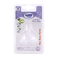 سرشیشه دهانه عریض وی کر از 18 ماهگی کد N516 | Wee Care Wide Neck Silicone Nipple +18 months code N516