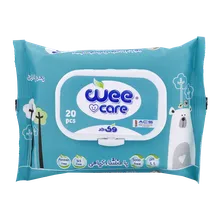 دستمال مرطوب کودک وی کر روغن زیتون  | Wee care Olive oil Baby Wipes