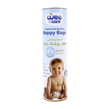 کیسه بهداشتی معطر پوشک نوزاد وی کر قوطی 24 عددی | Wee Care Fragranced Sanitary Nappy Bags 24pcs