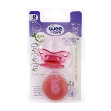 پستانک ارتودنسی و بند سیلیکونی وی کر از 12 ماهگی کد P152 | Wee Care Orthodontic Pacifier With Silicone Strap +12