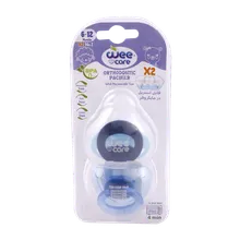 پستانک دوقلوی قابل استریل در مایکروفر وی کر کد P138 | Wee Care Orthodontic Pacifier With Microwavable Case 6-12 months