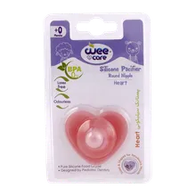 پستانک سیلیکونی Heart وی کر از بدو تولد  کد P130 | Wee Care Silicone Pacifier Roud Nipple Heart +0 code P130