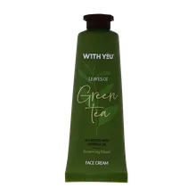 کرم مرطوب کننده صورت چای سبز ویت یو | Face Cream Nourished with Green Tea and Moringa Extract - With You