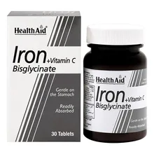 قرص آیرون بیس گلیسینات هلث اید | Iron+Vitamin C Bisglycinate Tablet - Health Aid
