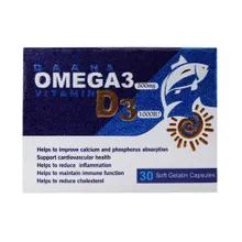 کپسول امگا3 پلاس د3 دانا | Omega-3 500 mg + Vitamin D3 1000 IU Soft Gelatin Capsule - Daana