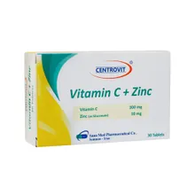 قرص ویتامین سی و زینک سنتروویت | Vitamin C + Zinc Tablet - Centrovit