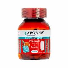 قرص ویتامین سی و رزهیپ ابورنز | Vitamin C + Rose Hip Tablet - Aborns