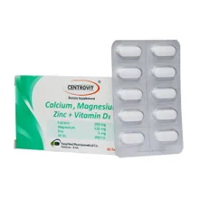 قرص کلسیم منیزیم زینک ویتامین د3 سنتروویت | Calcium + Magnesium + Zinc + Vitamin D3 Tablet - Centrovit 