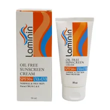 کرم ضد آفتاب بی رنگ SPF50 لامینین پوست چرب و نرمال | Oil-free Sunscreen Cream - Laminin 