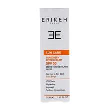 کرم ضد آفتاب SPF50 پوست خشک و نرمال اریکه | Sunscreen Tinted Cream SPF 50 for Normal to Dry Skin - Erikeh