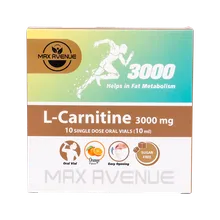ویال ال کارنیتین 3000 مکس اونیو | L Carnitine Oral Solution 3000 mg - MAX AVENUE