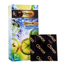کاندوم خاردار شیاردار تاخیری کلایمکس مدل Pleasure بسته 12 عددی | Climax Pleasure Dotted Ribbed Delay Condoms 12 Pcs
