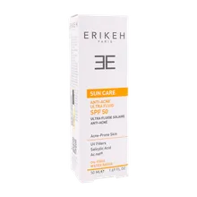 فلوئید ضد آفتاب بی رنگ SPF50 اریکه پوست چرب و مختلط | Sunscreen Fluid For Combination To Oily Skin - ERIKEH