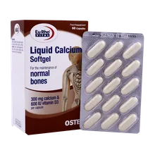 کپسول لیکوئید کلسیم یوروویتال | Liquid Calcium Softgel - Eurho Vital