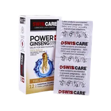 کاندوم تاخیری و خاردار پاور جینسینگ سوئیس کر 12 عددی | Power Ginseng 12 Pieces Condom - Swiss Care