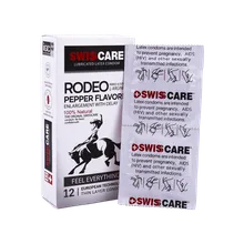 کاندوم بزرگ کننده و تاخیری خاردار رودئو سوئیس کر 12 عددی | Rodeo Pepper Flavor 12 Pieces Condom - Swiss Care