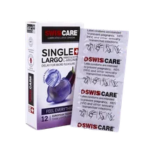 کاندوم بزرگ کننده و تاخیری single سوئیس کر 12 عددی | Single Largo 12 Pieces Condom - Swiss Care