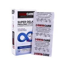 کاندوم فوق تاخیری سوئیس کر 12 عددی | Super Delay Prolong 12 Pieces Condom - Swiss Care