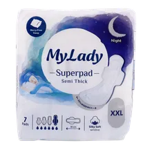 نوار بهداشتی سوپر پد نیمه ضخیم شب خیلی خیلی بزرگ مای لیدی | My Lady Superpad Maxi Semi Thick 7 Pcs
