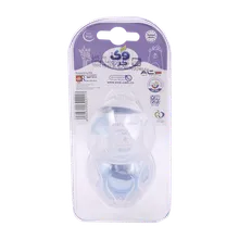 پستانک دوقلوی تا 6 ماهگی قابل استریل در مایکروفر وی کر کد P137  | Wee Care Orthodontic Pacifier With Microwavable Case 0-6 months