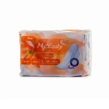 نوار بهداشتی مکسی نیمه ضخیم بزرگ با لایه رویی مشبک به نرمی پنبه مای لیدی	 | Large Maxi Thick Sanitary Pad with Perforated Cotton-like Top Sheet - My Lady
