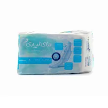 نوار بهداشتی مکسی نیمه ضخیم بزرگ سه تا شده پوست حساس مای لیدی | Large Maxi Thick 3-fold Sensitive Sanitary Pad with Cotton-like Top Sheet - My Lady