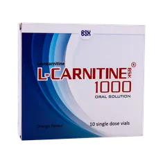 ویال ال کارنیتین 1000 بی اس کی | L Carnitine 1000 mg Oral Solution - BSK