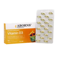 سافت ژل ویتامین د۳ ابورنز | Vitamin D3 Soft Gelatin Capsule - Aborns'