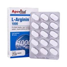 قرص ال آرژنین 1000 آپوویتال | L-Arginine Tablet - Apovital