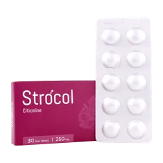 قرص سیتی کولین 250 استروکل اشبال شیمی | Strocol Citicoline 250ml Oral Tablet - AshbalChemi