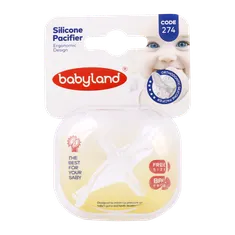 پستانک کودک ارتودنسی بی بی لند کد 274 | Orthodontic Silicone Pacifier Code 274 - Baby Land