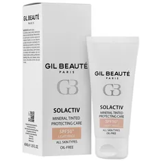 کرم ضد آفتاب رنگی مینرال SPF 50 سول اکتیو ژیل بوته | Solactiv Tinted Protecting Care Mineral Oil Free Sunscreen Cream SPF 50 - Gil Beaute