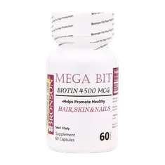 کپسول بیوتین مگابیت 4500 برونسون | Bronson Mega Bit 4500 mcg 60 Capsules