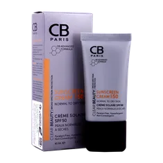 ضد آفتاب SPF50 پوست خشک سی بی پاریس | Sunscreen Cream For Normal To Dry Skin SPF50 CB Paris