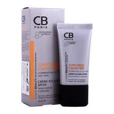ضد آفتاب SPF50 پوست چرب سی بی پاریس |  Sunscreen Anti Acne Cream - CB Paris