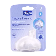 سر شیشه نچرال فیلینگ چیکو از بدو تولد جریان معمولی | Chicco Natural Feeling Silicone Teat 