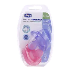 پستانک فیزیو سافت چیکو دختران 6 تا 16 ماهگی 2 عددی |  Chicco Physio Soft Silicone From 6 To 16 Month 2PCS