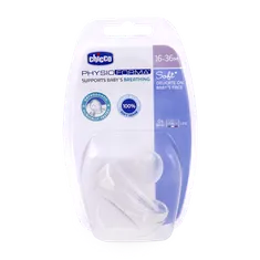 پستانک فیزیو سافت چیکو سیلیکون بی رنگ 16 تا 36 ماهگی | Chicco Physio Soft Silicone 16 to 36 Month 1PCS