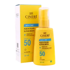 ضد آفتاب فلوئید SPF50 پوست چرب سینره | Cinere Aqua Fluid Sunscreen SPF50 For Oily Skin