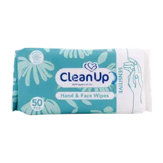 دستمال مرطوب پاک کننده دست و صورت پوست حساس کلین‌ آپ | Hand and Face Wipes for Sensitive Skin - Clean Up