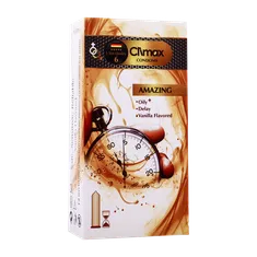 کاندوم ساده اسانس وانیل کلایمکس 12 عددی | Climax Amazing Condom 12 Pcs