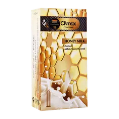 کاندوم شیاردار شیرعسل کلایمکس 12 عددی | Climax Honey Milk Condom 12 Pcs