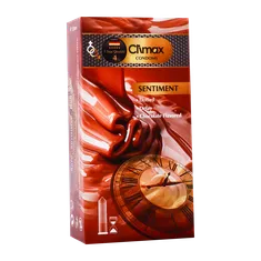 کاندوم شیاردار سنتیمنت اسانس شکلات کلایمکس 12 عددی | Climax Sentiment Condoms 12 pcs